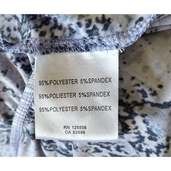 ELLEN TRACY Womens Petite Size PM Animal Print Keyhole Neck Long Sleeve Shirt - Picture 7 of 8